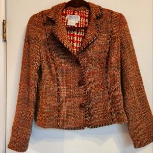 Plaid Wool/Alpaca Womens Blazer Sz M